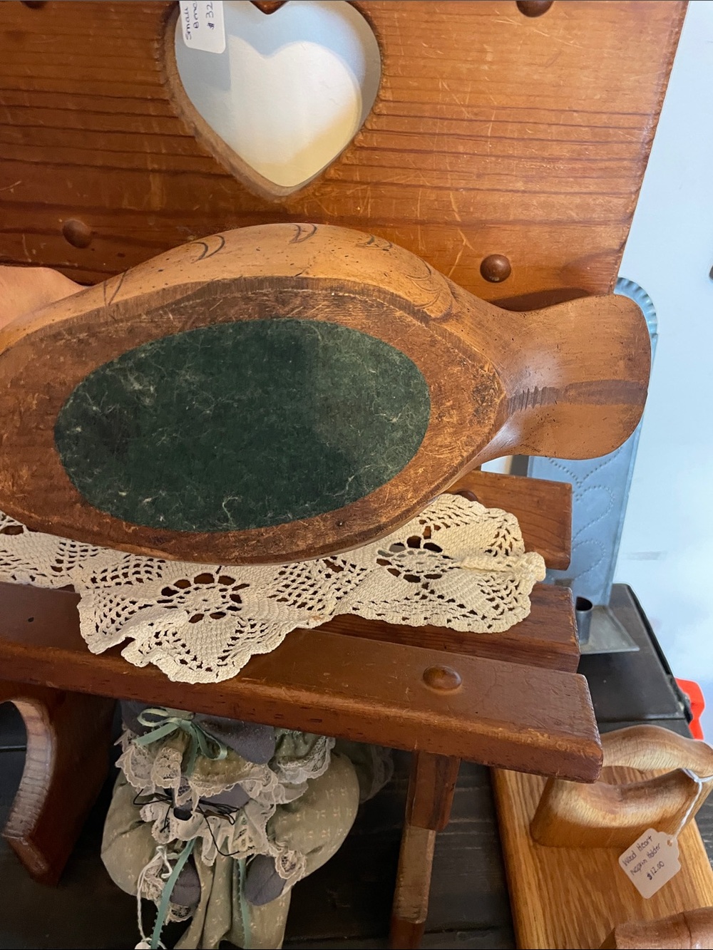 Hand Carved Wooden Duck - Picture 2 of 2